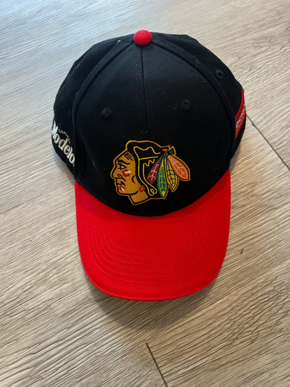 Chicago Blackhawks Black & Red Snapback Hat